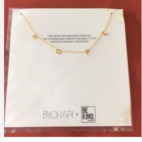 BYCHARI x BeKind Hope Necklace 14K - Picture 3 of 3